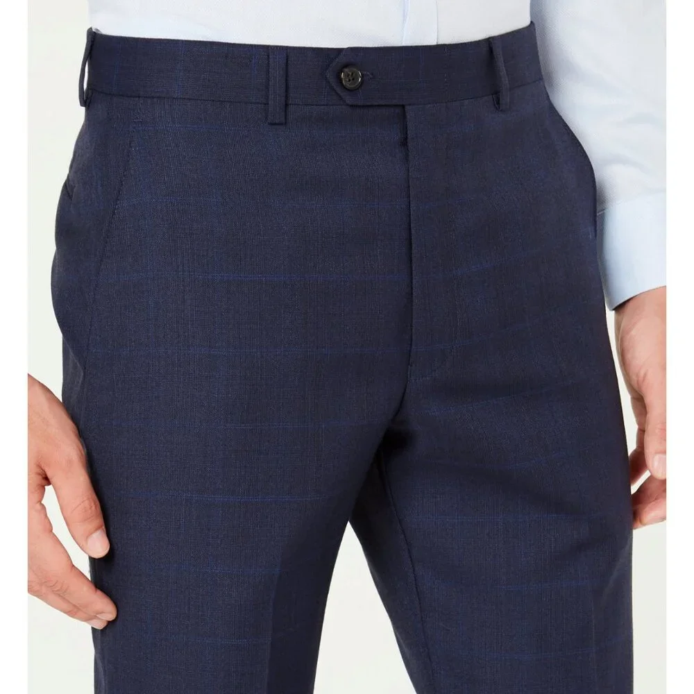 LAUREN by Ralph Lauren Men's Classic Fit Ultra Flex Stretch Flat Front Suit Pant - Picture 5 of 9